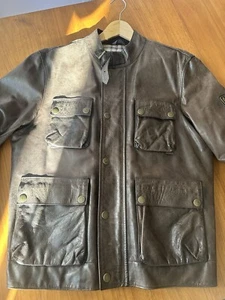 Belstaff LeatherJacket Brown Men's XXL **Excellent Condition** - Picture 1 of 22