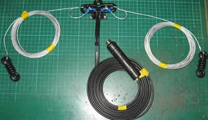 Antena de cable G5RV tamaño medio 51 pies superior tejido de polietileno/MCR aéreo - Imagen 1 de 2