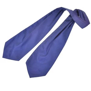 VINTAGE Dark Blue Cravat Formal Wedding Tie - Picture 1 of 3
