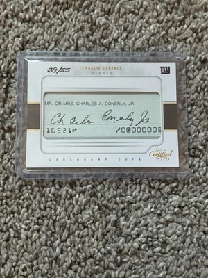2017 Panini Donruss Certified Cuts Charlie Conerly /55 Giants Autograph (Read) - Image 1 of 2