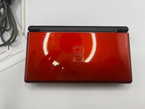 Nintendo DS Lite Console W/Charger USG-001 Crimson Red/Black English - Picture 1 of 12