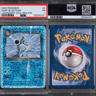 🔥 PSA 1 POBRE HOLO INVERSO BLASTOISE OSCURO | COLECCIÓN LEGENDARIA 4/110 🔥 Foto 1 de 4