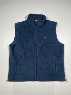 Chaleco polar Columbia para hombre XL azul cremallera completa chaqueta sin mangas aire libre senderismo Foto 1 de 4