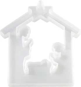 Hobbyfun Molde Silicona Cuna con Borde Enchufable 13x16cm 60ml Hormigón Navidad - Imagen 1 de 2