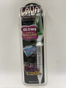 Lavalampe Leuchtstift Kugelschreiber silber blau Vintage Y2K Ära versiegelt - Bild 1 von 4