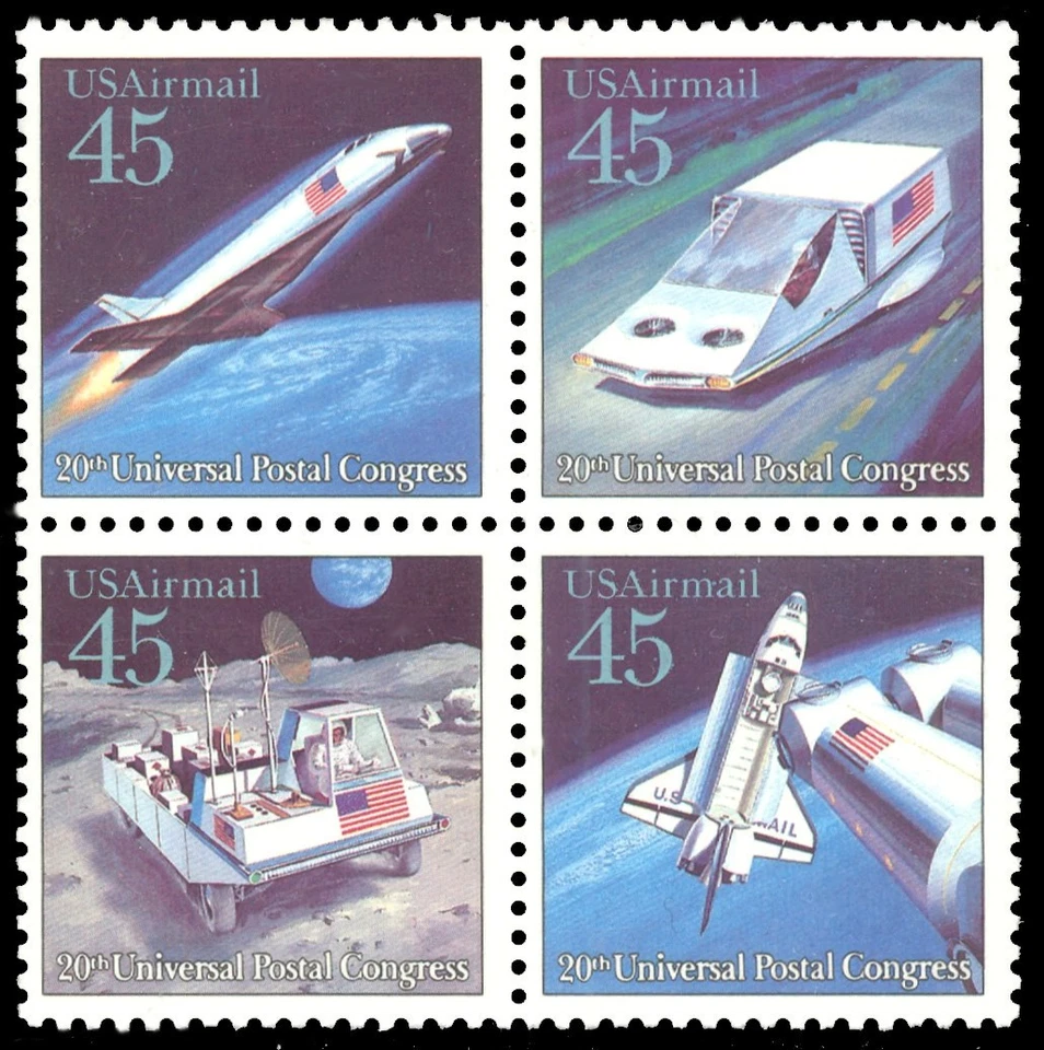 Scott C125a, the 45¢ 1989 20th UPU Congress Airmail Issue - Mint, Never Hinged - Image 1 of 1