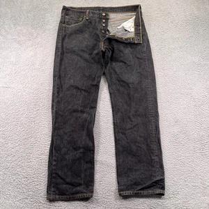 Pantalones de mezclilla Levis 501 para hombre 36x32 desteñidos negros botones mosca pierna recta lavado oscuro - Imagen 1 de 17