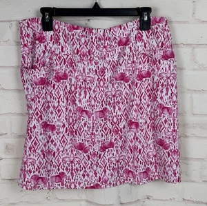IBKUL Damen Pink Elefantenmuster Golf Skort Größe XL Pickleball, Golf, Tennis EUC - Bild 1 von 7