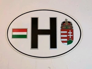 Hungarian Bumper Sticker; Hungary Flag H Coat of Arms Volume Discount - Picture 1 of 4
