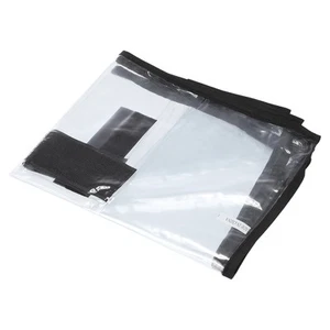 Clear Universal Luggage Protector 18 Inch PVC Portable Dust Cover Black - Picture 1 of 6