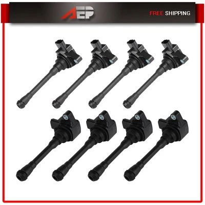 8 bobinas de encendido delanteras traseras para Nissan Titan XD Titan NV3500 5,6 L 2017 2018 2019 Foto 1 de 4