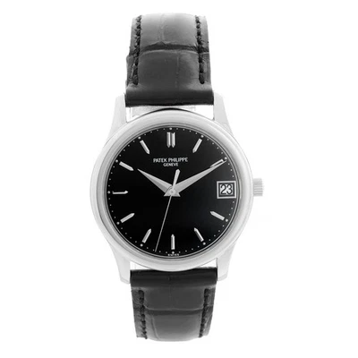Patek Philippe Ref 3998P Platinum Calatrava Very Rare Watch With Black Dial - Image 1 of 4