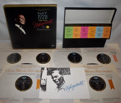 Nat King Cole UNFORGETTABLE Golden Treasury 6LP Vinyl Record Box Set Capitol 66' - Image 1 of 4