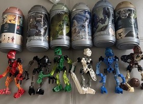 Lego bionicle toa mata set of 6 complete builds, all canisters, Tahu 8534 Mask