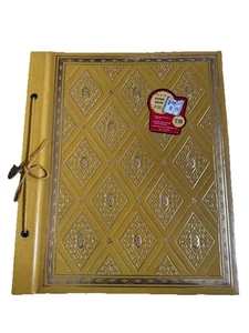 Vintage 60's Large Yellow/Gold Scrapbook never used Paper Pages 14x12” - Picture 1 of 6