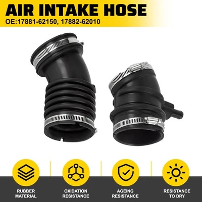 Pair Air Intake Hose with Clamps For Replace 1999-2000 Toyota 4RUNNER V6 3.4L - Image 1 of 4