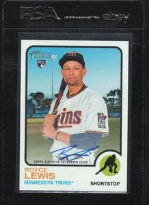 2022 Topps Heritage High Number ROYCE LEWIS RC Rookie Real One Auto #ROA-RL - Picture 1 of 2