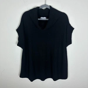 Vince 100% Cashmere Short Sleeve Blouse XS Loose Turtleneck Minimalist Soft Cozy - Picture 1 of 8