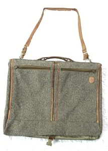 Vintage Hartmann Tweed Leather Lightweight Garment Bag Luggage Suitcase - Picture 1 of 14