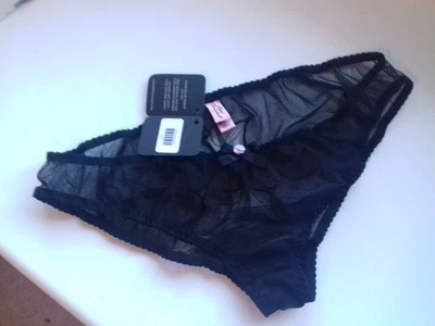 AGENTE PROVOCADOR MUY RARO SEXY NEGRO TRANSPARENTE LORNA BRIEF 5 X GRANDE REINO UNIDO 14 NUEVO CON ETIQUETAS Foto 1 de 4