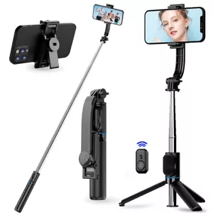 Selfie Stick Tripod Phone Stand Holder Wireless Remote for iPhone 16 15 14 13Pro - Picture 1 of 13