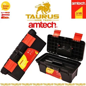 10" AMTECH TOOL BOX Mini New Chest FREE TRAY DIY Compartment WORKSHOP Storage UK - Picture 1 of 4
