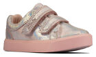Clarks CITY OASIS LO Girls Pink Metallic Leather Shoes 6 - 2.5 FG Fit NEW BOXED