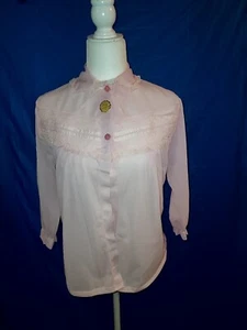 Vintage Kickaway 3/4 Ärmel hellrosa Bettjacke Größe Small Vintage neu aus altem Lagerbestand neu mit Etikett - Bild 1 von 7