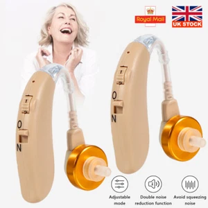 2×Digital Hearing Aids Kit Behind the Ear BTE Sound Voice Amplifier Adjustable - Picture 1 of 13
