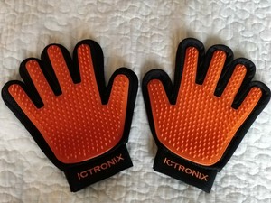 1 Pair ICtronix Upgrade Version Dog Cat Grooming Glover Pet Hair Remover Mitt 