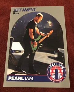 PEARL JAM Chicago Baseball Card - Jeff Ament 4 step - 2018 wrigley away shows