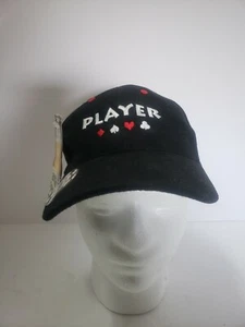 World Series Of Poker WSOP Black Adjustable Sticky Loop Baseball Cap Hat - Picture 1 of 6