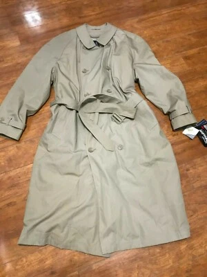 LONDON FOG Gregory Men Double Breasted 3M Lining Beige Trench Coat Jacket 46R - Image 1 of 4
