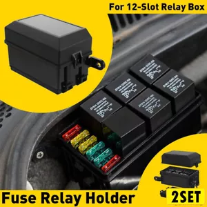 2Set Universal Automotive Holder For Relay Fuse 12-Slot Relay 6Relays Box 6 ATC/ - Picture 1 of 12