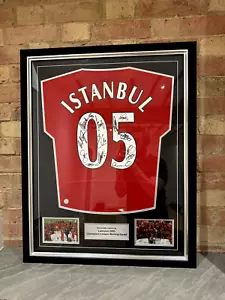 LIVERPOOL FC ISTANBUL CHAMPIONS LEAGUE SQUAD SIGNED & FRAMED SHIRT EXACT PROOF - Picture 1 of 6