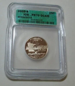 ICG Certified 2005-S PR70 DCAM Minnesota State Quarter - Picture 1 of 2