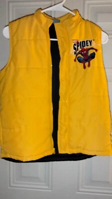 Chaleco Vintage Marvel Amzing Spiderman Amarillo Brillante 2006 Niños Talla 7 Foto 1 de 4