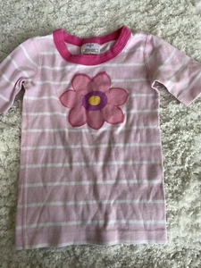 Hanna Andersson girls sz. 110 pink short slv. pj top. Adorable - Picture 1 of 8