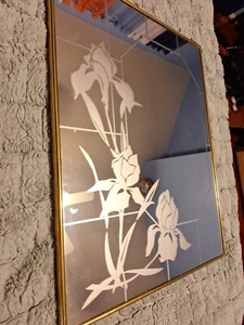 Vintage geätzte 70er Jahre Marsel Spiegel Hollywood Regency / Mid Century - Bild 1 von 6