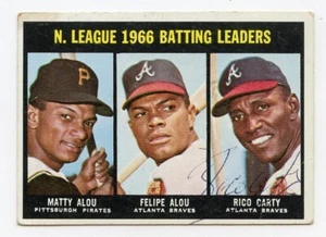 RICO CARTY Signed 1967 Topps #240 NL Batting Leaders Braves Guaran Authentic KOA - Picture 1 of 1