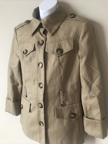 Cappotto donna doppiopetto Michael Kors manica lunga con bottoni Taglia XS