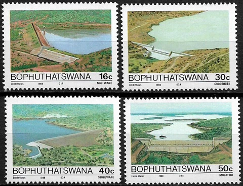 South Africa - Bophuthatswana #216-9 MNH Set - Dams Cover