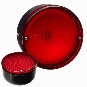 Rückleuchte rund 140mm Oldtimer 12V 24V Bremsleuchte mit Positionslicht BAY15d - Bild 1 von 11