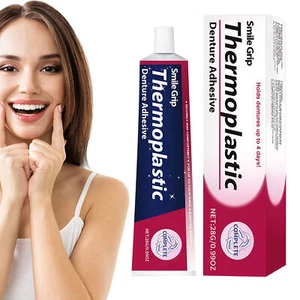 Thermoplastic Denture Adhesive 28g Denture Grip Adhesive Long-Lasting Sealed - Picture 1 of 11