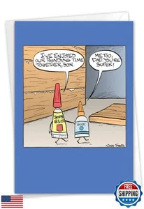 NobleWorks - 1 Father's Day Greeting Card Funny - Humor Dad Card from Son, Da - Picture 1 of 5