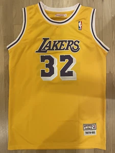 Magic Johnson 1979-80 Rookie Mitchell and Ness Jersey Signed Auto PSA Lakers - Picture 1 of 9
