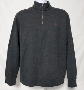 Polo Ralph Lauren Mock Neck Pullover Sweater Shirt Dark Gray Men's Size Large - Picture 1 of 15