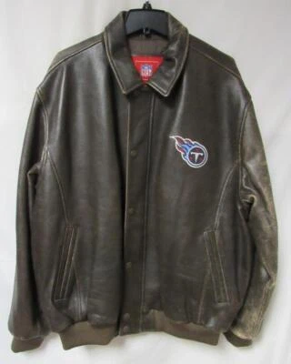 Tennessee Titans Men's Size Large "Worn Look" Leather Jacket B1 776 - Image 1 of 4