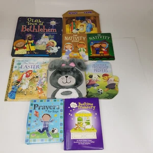 Christian Religious Church Kid's Children's Books Lot of 9 Prayer Bible Easter - Picture 1 of 9