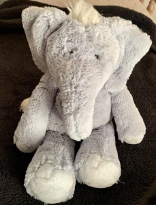 2011 Manhattan Toy Gray Elephant Plush Fuzzy Soft Floppy Pellets 17 In EUC RARE! - Picture 1 of 5